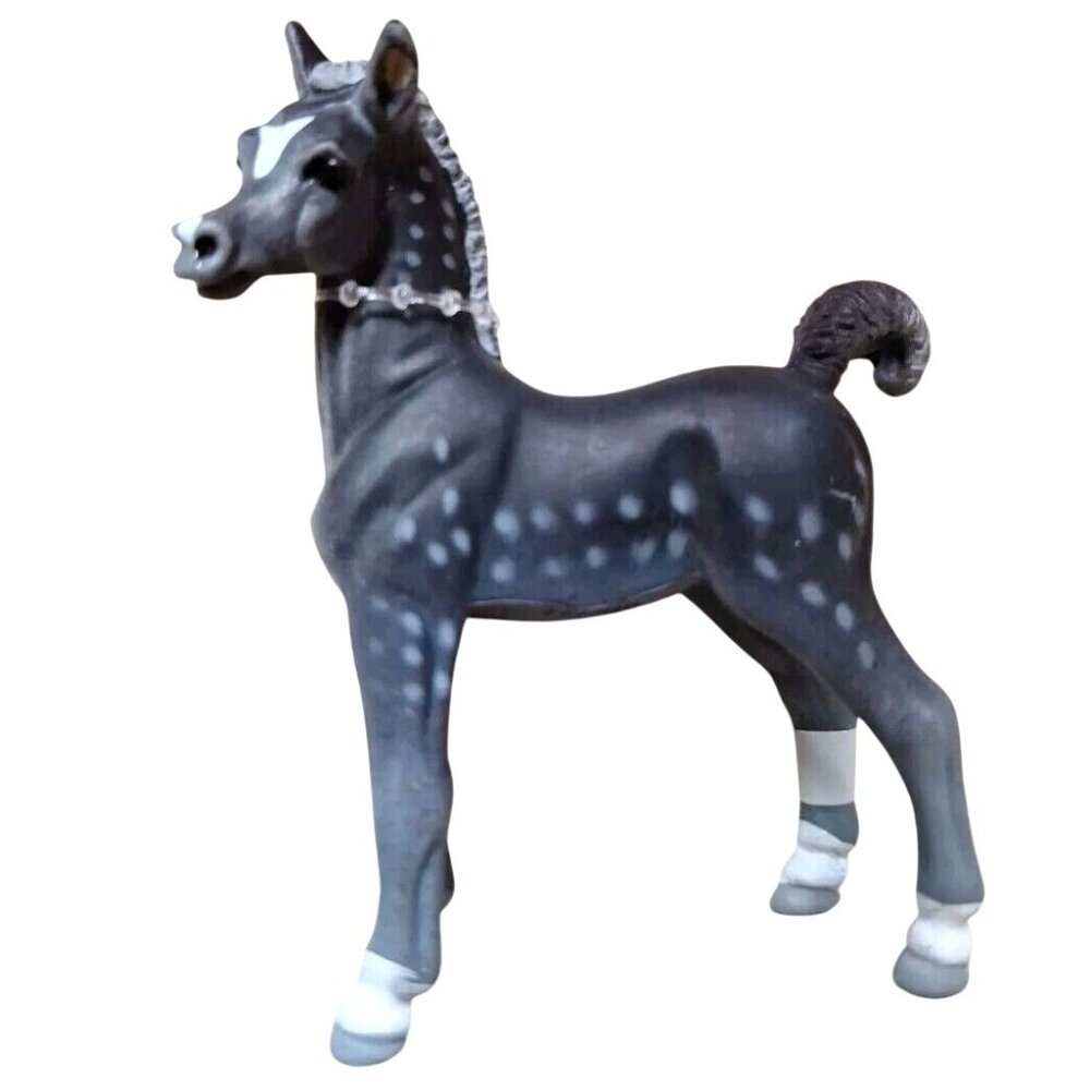 Safari Ltd Dapple Grey Arabian Foal Figure 3" W Tag 2307-29 Retired 1997 Vintage